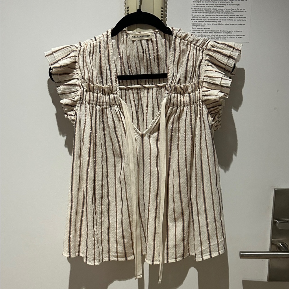 Ulla Johnson cotton lurex top- size 2